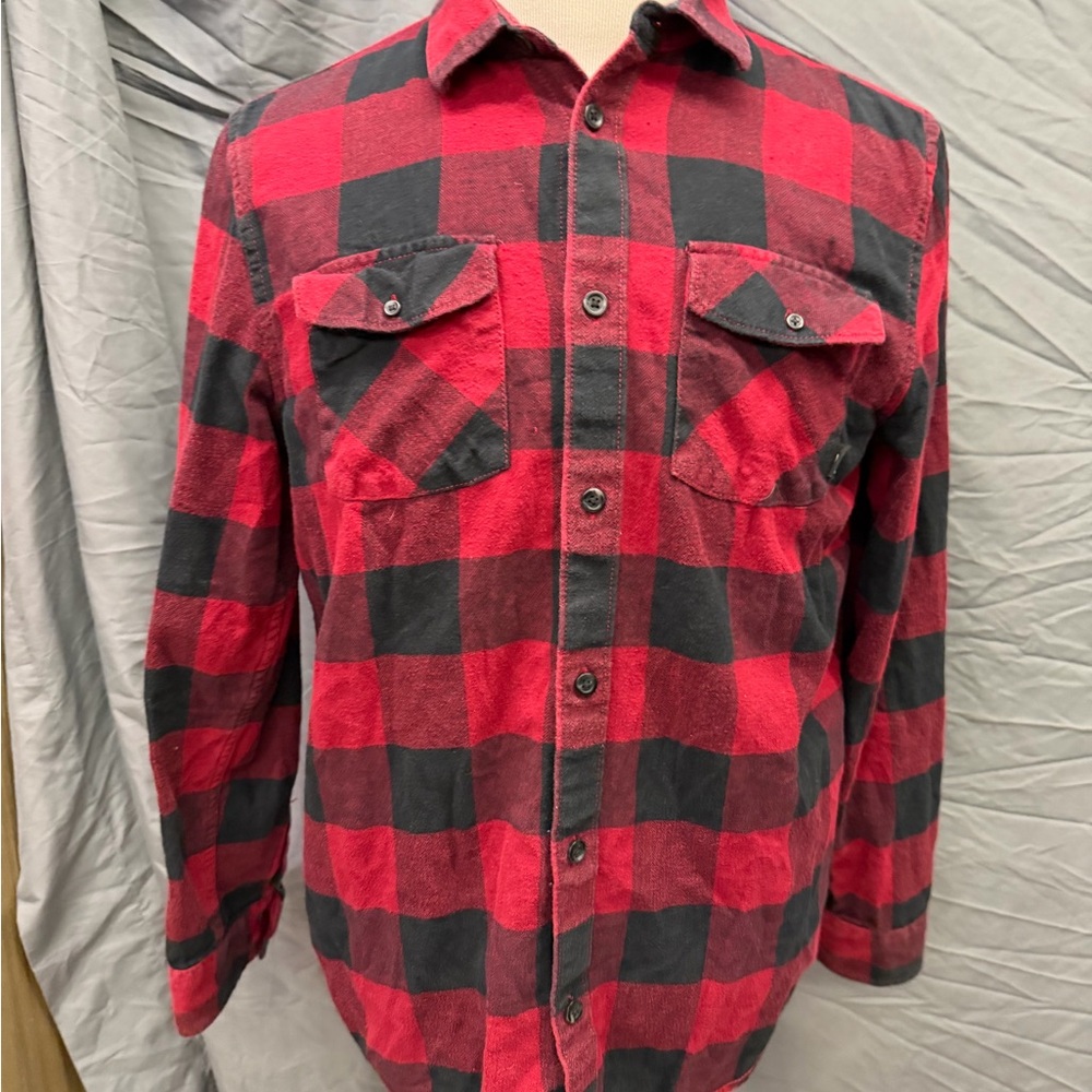 Vans Red and Black Plaid Flannel Shirt
